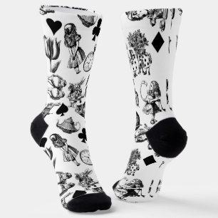 Chaussette Personnages classiques d'Alice aux pays des mervei
