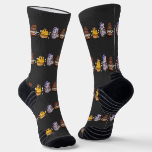 Chaussette Personnages de Desserts d'Artiste Mignons Art Alim