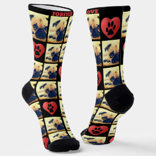 Chaussette Personnalisé amour photo collage amour mon animal