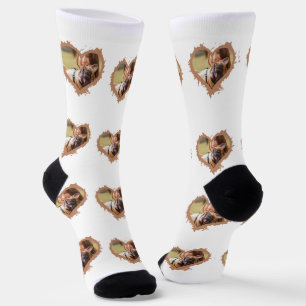 Chaussette Personnalisé Coeur élégant multi photo Socks