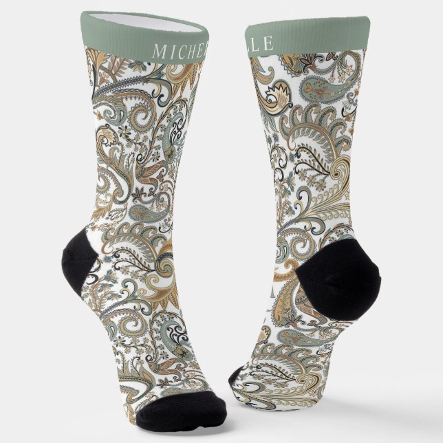 Chaussette Personnalisé Motif blanc noir gris or rose marguer (Angulaire)