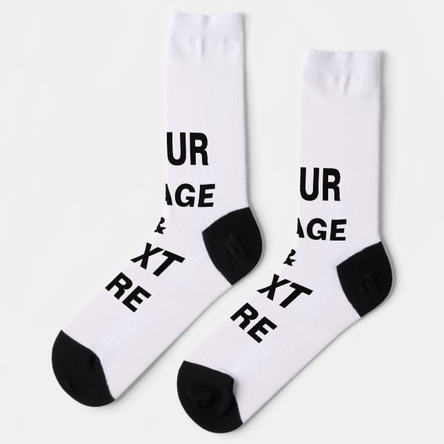 Chaussette Personnalisé Personnalisé Votre Propre Photo (Gauche)