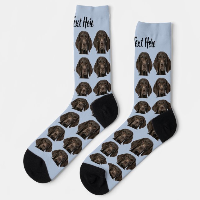 Chaussette personnalisée avec photo de chien et te (Gauche)