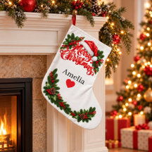 Chaussette personnalisée Joyeux Noël Chapeau de Pè