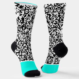 Chaussette Personnalisez votre code QR Chaussettes bleues Tur