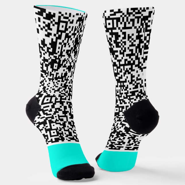 Chaussette Personnalisez votre code QR Chaussettes bleues Tur (Angulaire)