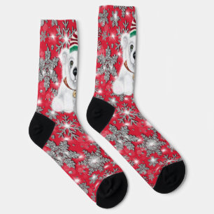 Chaussette Petit bébé ours polaire de Noël, petit ours de Pèr