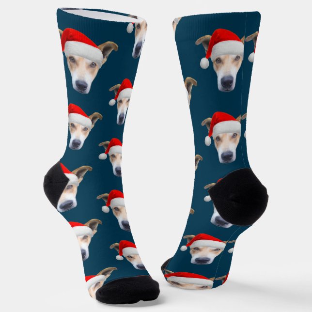 Chaussette Petit chien animal de compagnie photo Marine bleu  (Angulaire)