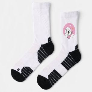 Chaussette Phoque Clignant Portant un Bandana Faisant le Sign