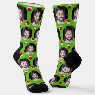 Chaussette Photo Boyfriend For Girlfriend Green Christmas