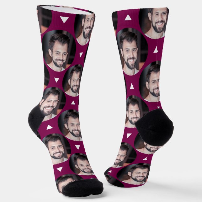 Chaussette Photo Boyfriend pour Girlfriend Wine / Merlot (Angulaire)