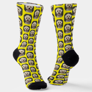 Chaussette Photo de animal de compagnie Bright Jaune tendance