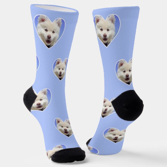 Chaussette Photo de chien personnalisée sur des chaussettes d (Angulaire)