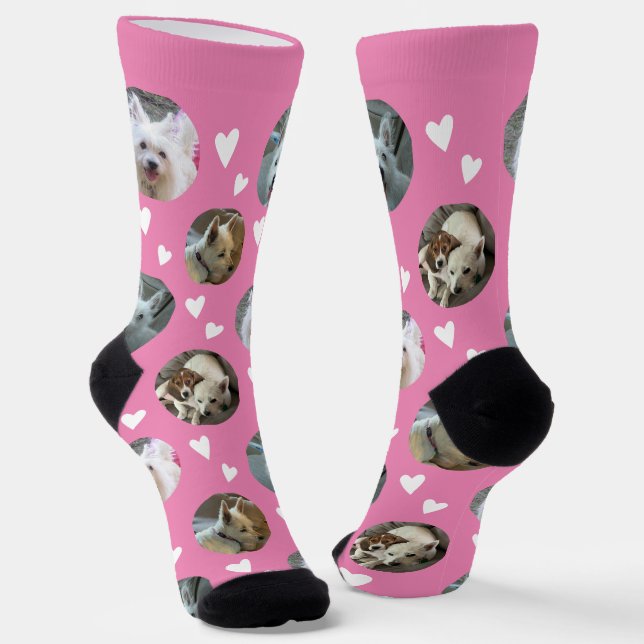 Chaussette Photo de Chien Valentine (Angulaire)