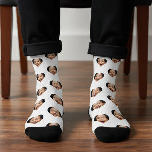 Chaussette Photo de cœur Cadeau de farce drôle Saint-Valentin
