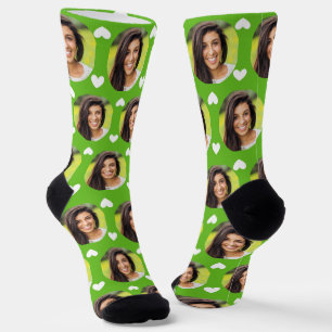Chaussette Photo Girlfriend For Boyfriend Green