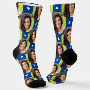 Chaussette Photo Girlfriend pour Boyfriend Chaussettes Bleues