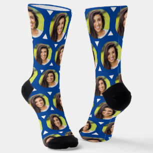 Chaussette Photo Girlfriend pour copain Cute Blue