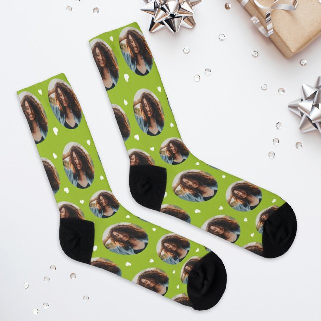 Chaussette Photo Lime Lime Green Love (Créateur téléchargé)