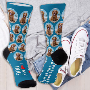 Chaussette Photo personnalisé avec empreintes de pattes sarce