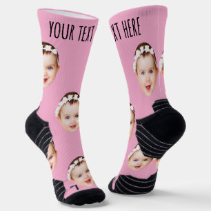 Chaussette Photo personnalisé avec texte pour hommes et femme