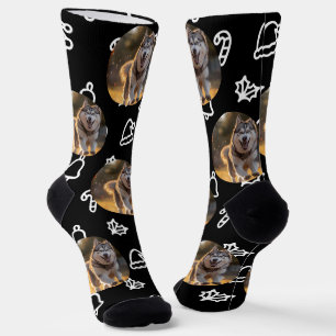Chaussette Photo personnalisé - Célébration d'hiver