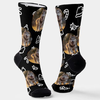 Chaussette Photo personnalisé - Célébration d'hiver