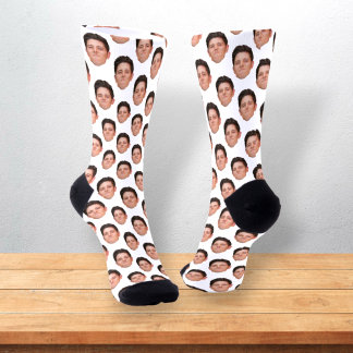 Chaussette Photo personnalisée Chaussettes d'équipage blanc c