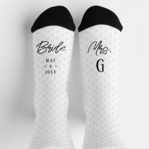 Chaussette Photo Pink Custom Bride