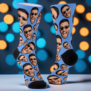 Chaussette Photo Visage Drôle Personnalisé Sur Chaussettes Ci