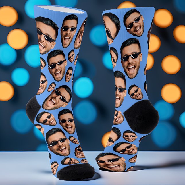 Chaussette Photo Visage Drôle Personnalisé Sur Chaussettes Ci (Créateur téléchargé)