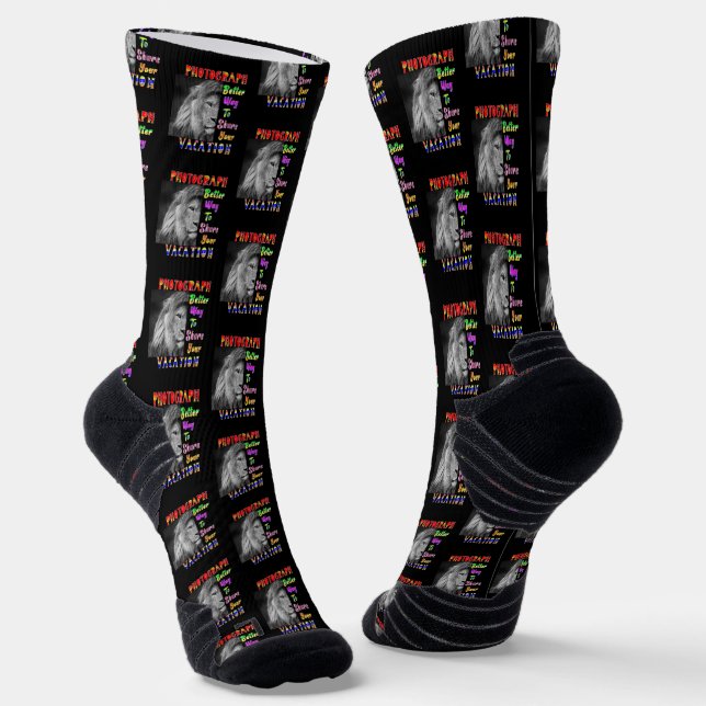 Chaussette Photographie Meilleur Moyen De Partager Votre Vaca (Angulaire)