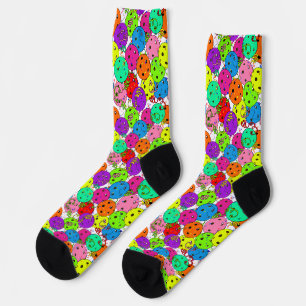 Chaussette Pickleball Party Confetti et Pickleball Ballons