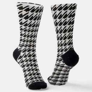 Chaussette Pied de fond noir et blanc
