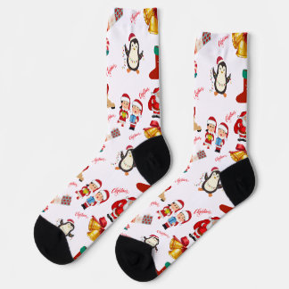 Chaussette Pieds de fête : Chaussettes de personnage de Noël