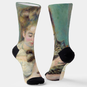 Chaussette Pierre-Auguste Renoir - Femme avec chat
