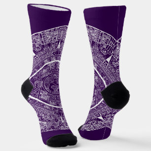 Chaussette Pierre du Soleil Aztèque Mexicaine Calendrier Maya