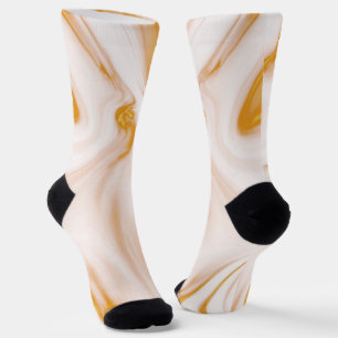 Chaussette Pierre en marbre blanc et or