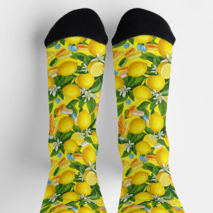 Chaussette Pills citron jaune Chaussettes de pharmacie