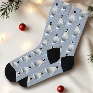 Chaussette Pingouin Art Nouveau Snowflakes