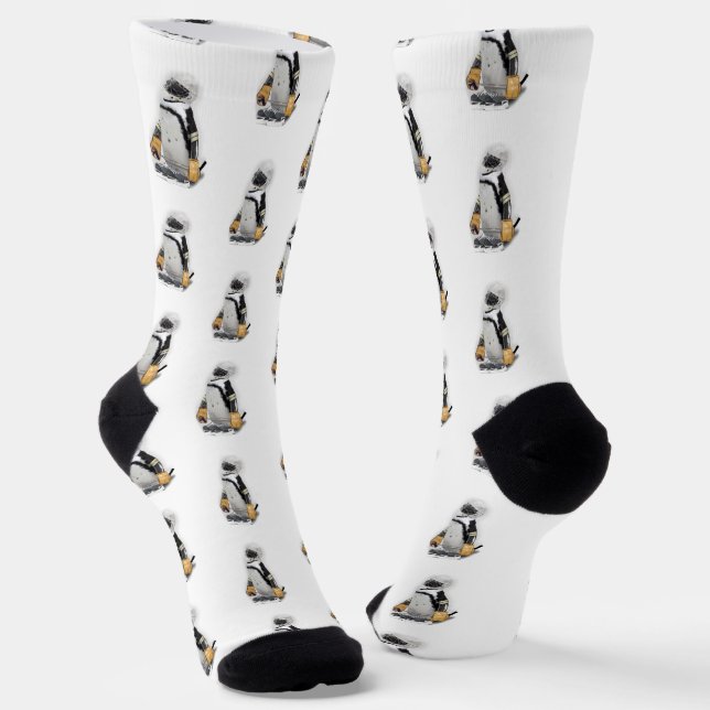 Chaussette Pingouin de hockey sur glace (Angulaire)