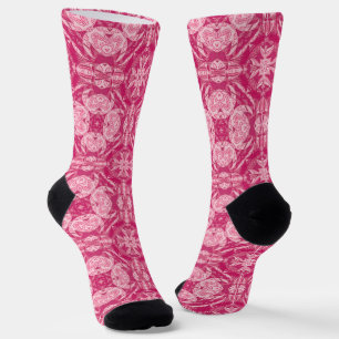Chaussette Pink Abstrait doux Motif Mandala