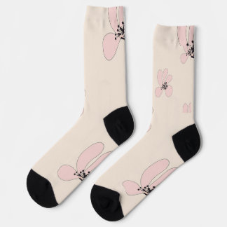 Chaussette pink flower socks