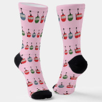 Pink Retro Ski Ascenseur Gondola Skieurs d'hiver