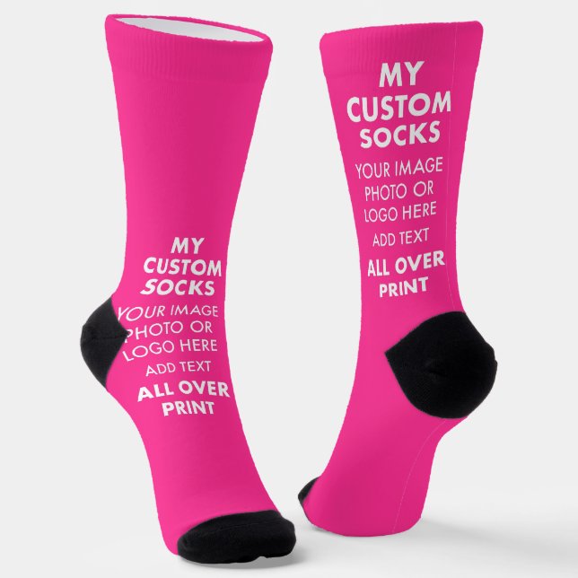 Chaussette PINK sur mesure sur toute impression Chaussettes P (Angulaire)