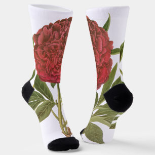 Chaussette Pivoines Vintage, Fleurs de Pivoine par Basilius B