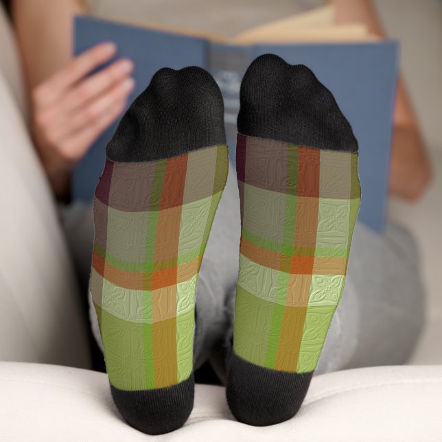 Chaussette Plaid Décoratif (Fond)