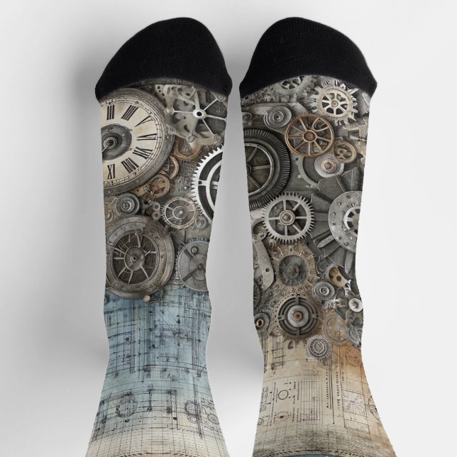 Chaussette Plan directeur - Décor de l'architecte (Haut)
