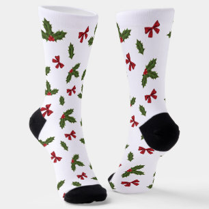 Chaussette Plante Holly Commun Et Motif Red Bows