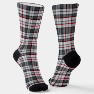 Chaussette Plaque de tartane texturée grise